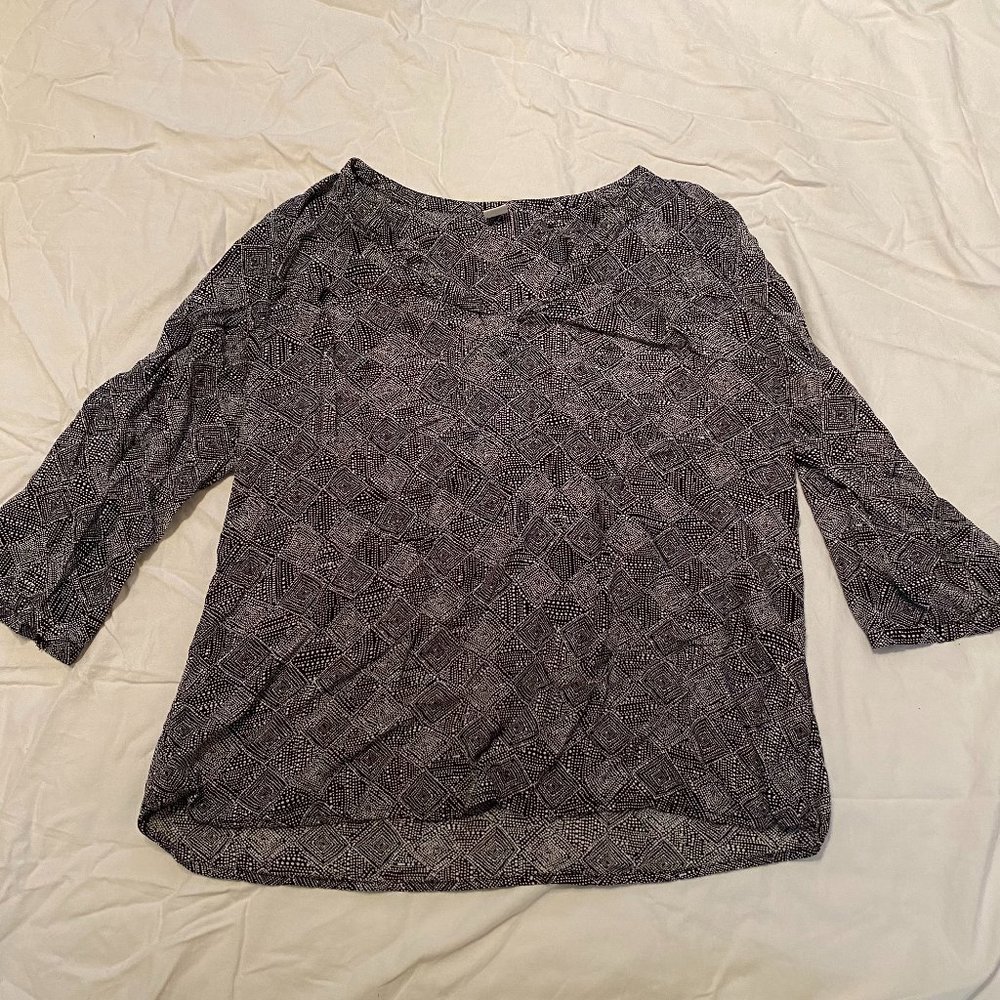 Old Navy Dotted Long Sleeve Blouse